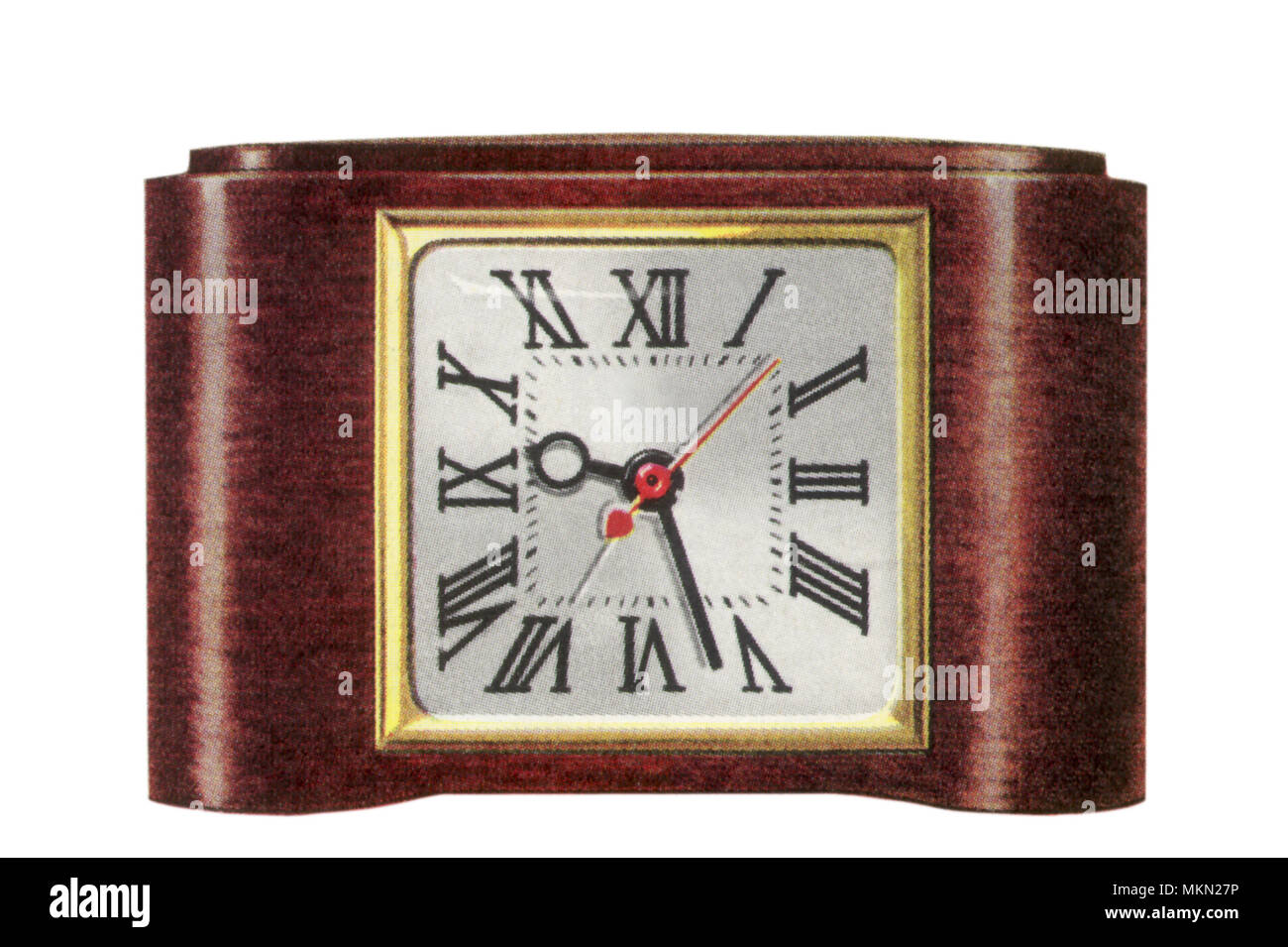 Wooden Frame Clock Stock Photo Alamy