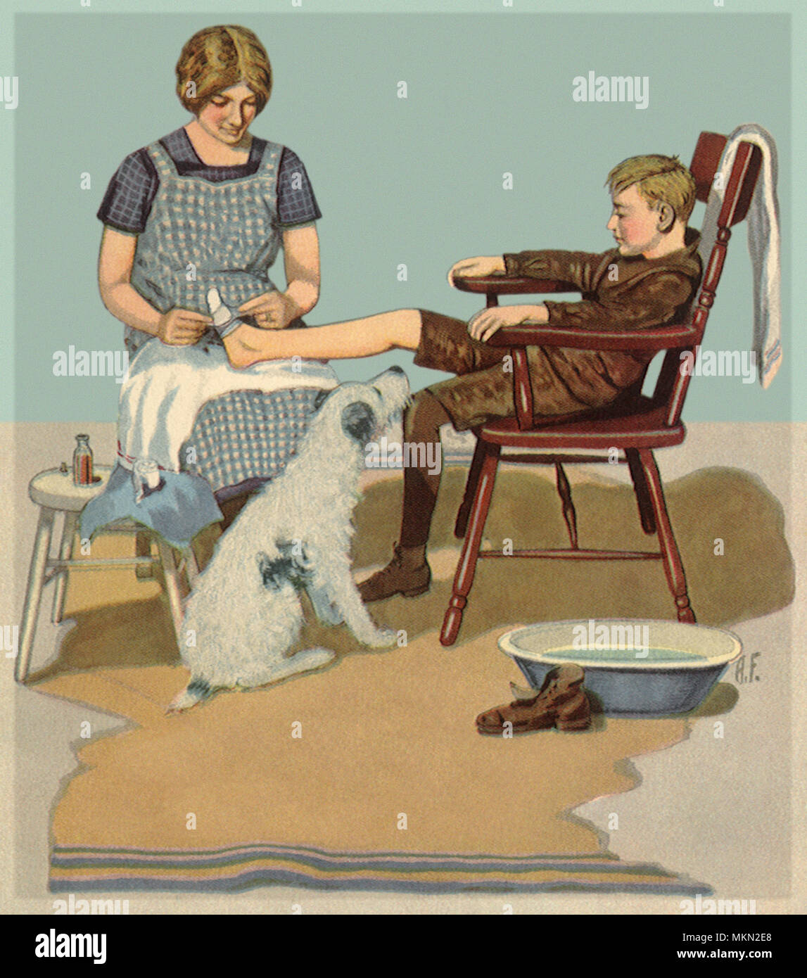 Mother's First Aid Stock Photo Alamy