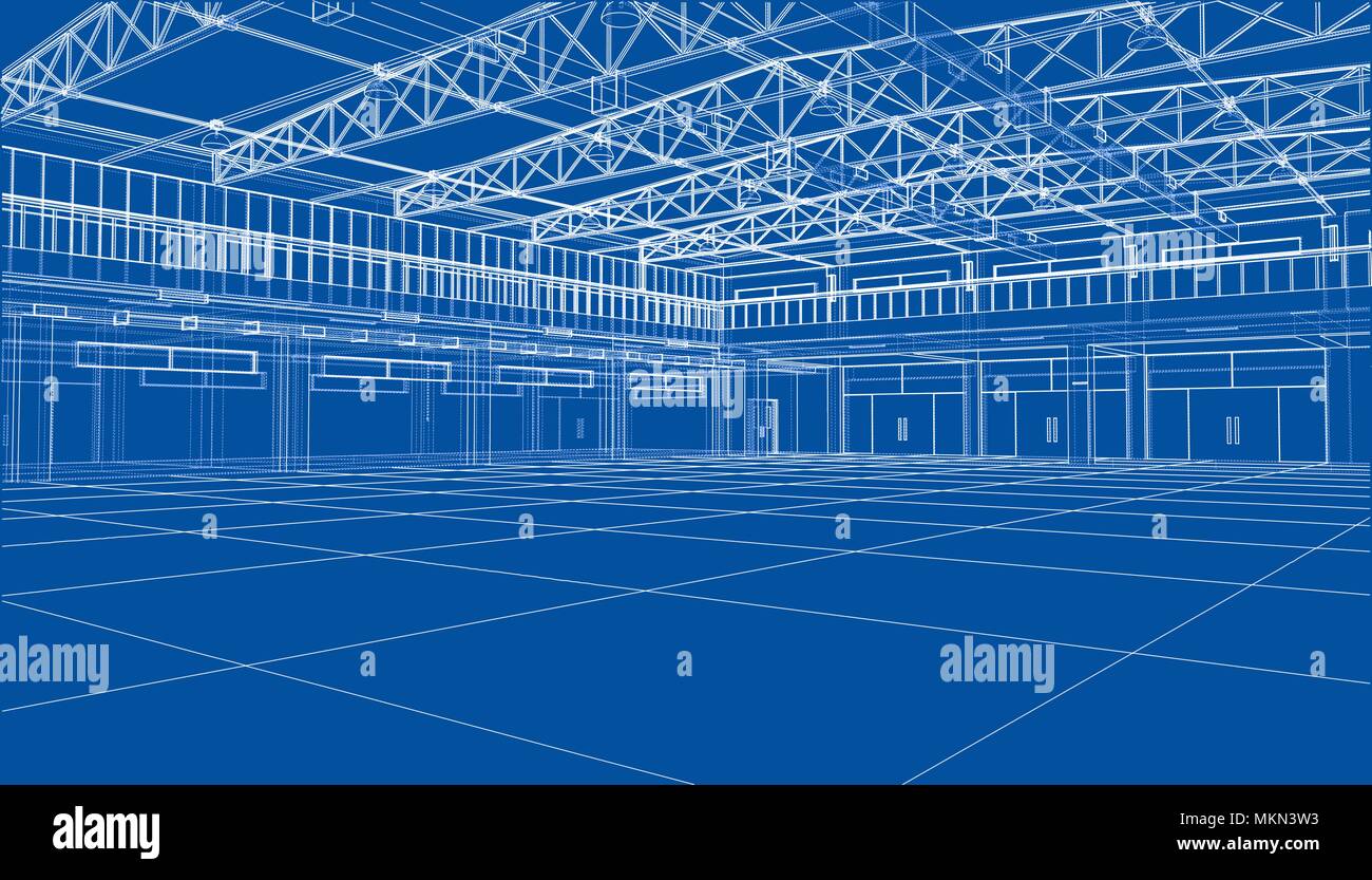Interior sketch. Vector Stock Vector