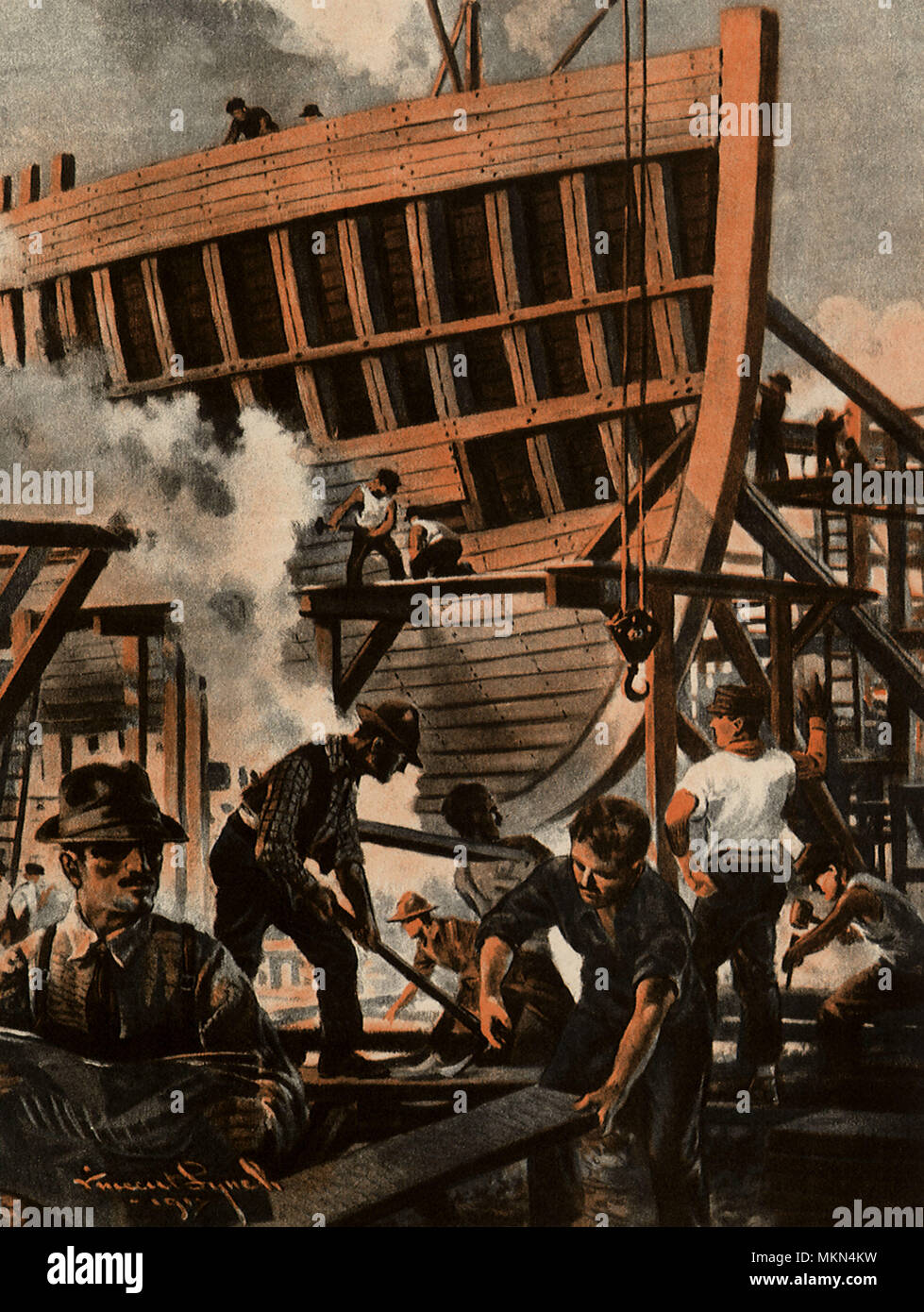 Wooden ship construction hi-res stock photography and images - Alamy