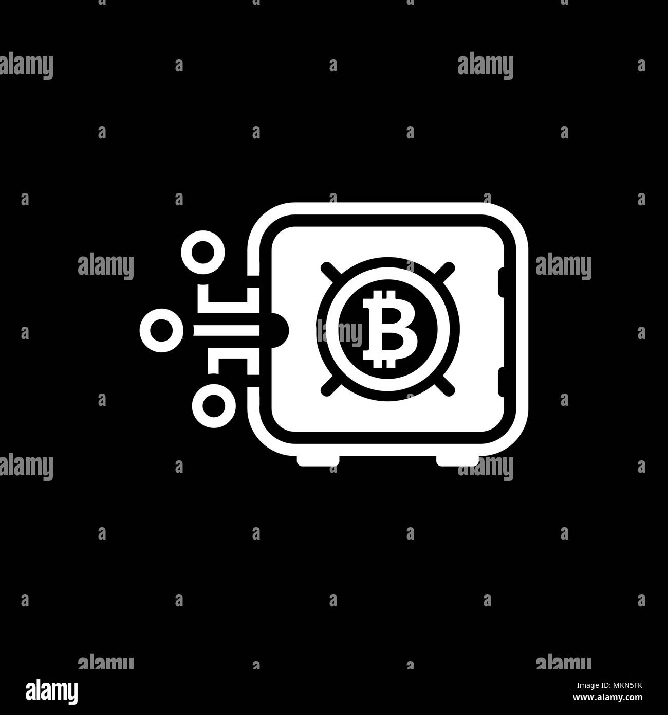 Bitcoin Safe Box Icon Stock Vector Image & Art - Alamy