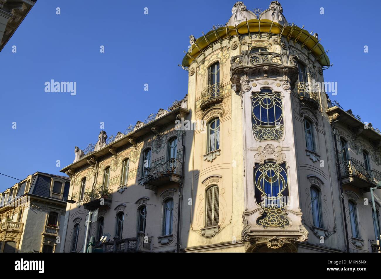 Turin, Piedmont region, Italy. April 14 2017. Casa Fenoglio Lafleur is a  historic building in Turin, emblem of the Art Nouveau style of the city  Stock Photo - Alamy