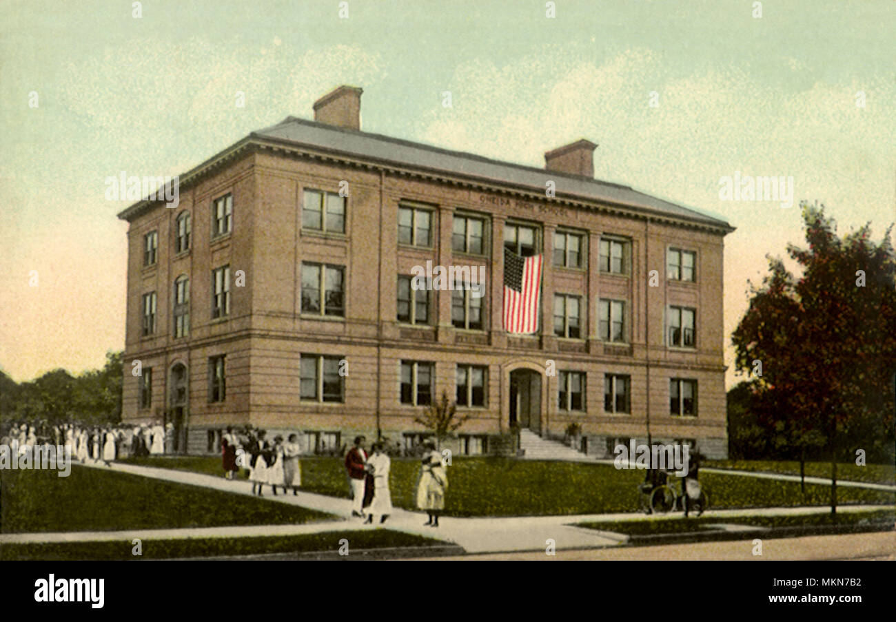 High School. Oneida Stock Photo Alamy