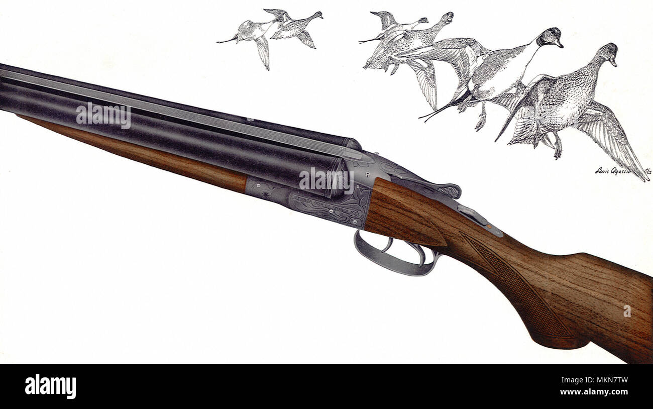 Leaf Engraved Rifle Stock Photo