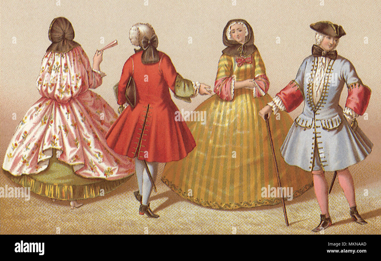 Louis XV Fashions Stock Photo