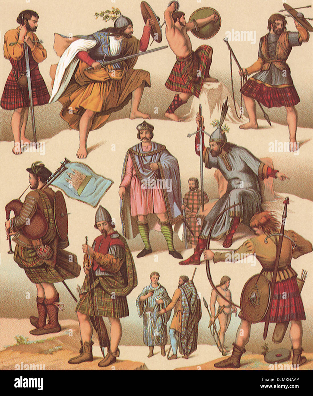 Scottish Warriors Stock Photo