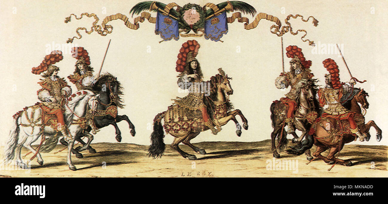 Louis XIV as Roman 1670 Stock Photo
