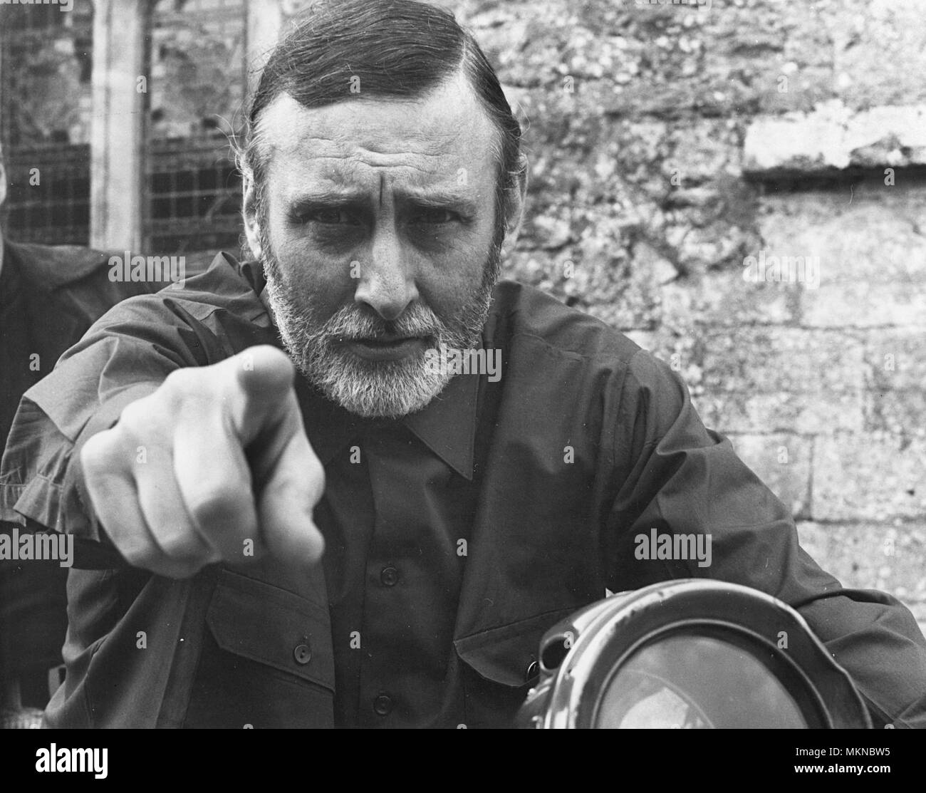 Comedian and Writer Spike Milligan during visit to Beaulieu 1968 Stock Photo