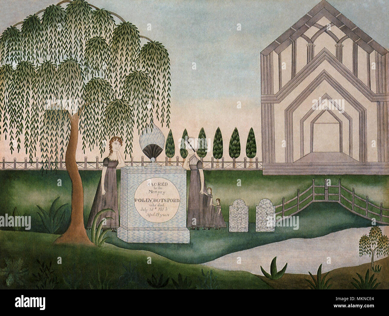 Memorial for Polly Botsford & Her Children Stock Photo