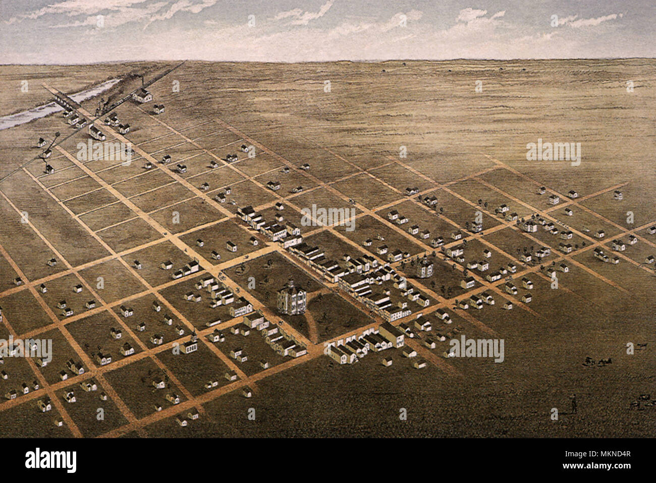 Great Bend, Kansas, County Seat, Barton County 1878 Stock Photo Alamy