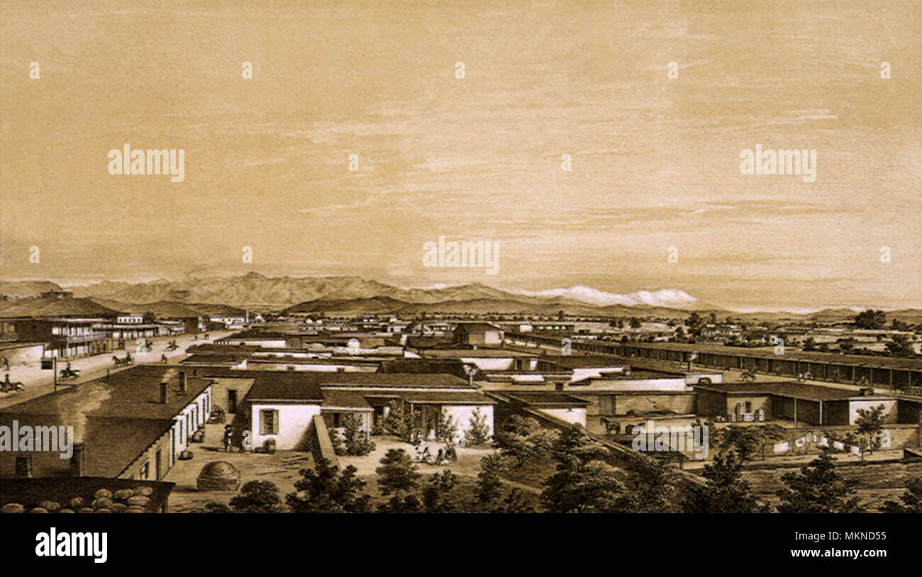 Los Angeles, Los Angeles County, California 1857 Stock Photo