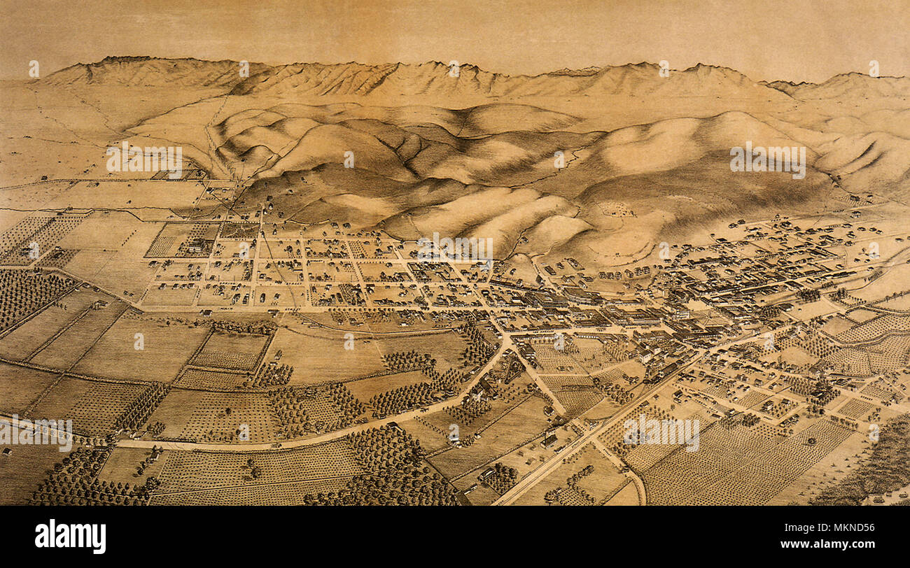 City of Los Angeles, Los Angeles County, California 1857 Stock Photo