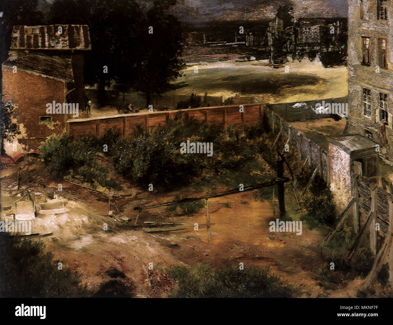 Rear of House and Backyard Stock Photo - Alamy