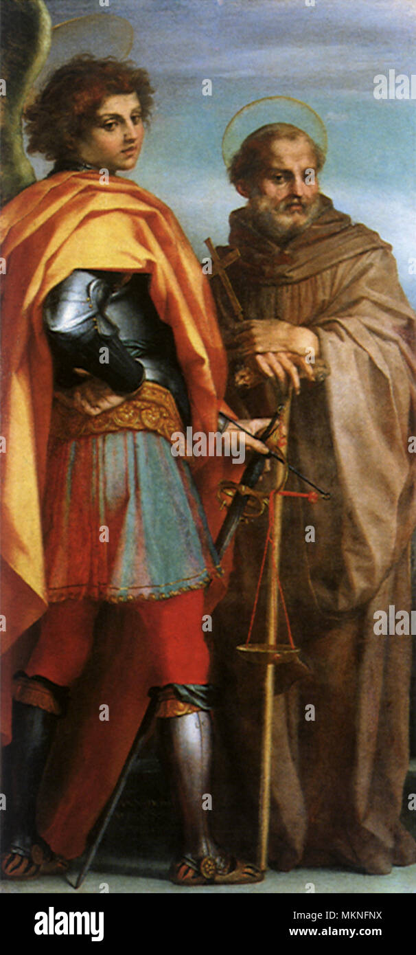 Saint Michael the Archangel and John Gualbert Stock Photo