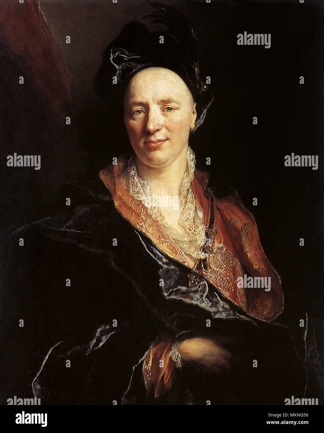 Portrait of Jean-Baptiste Rousseau Stock Photo