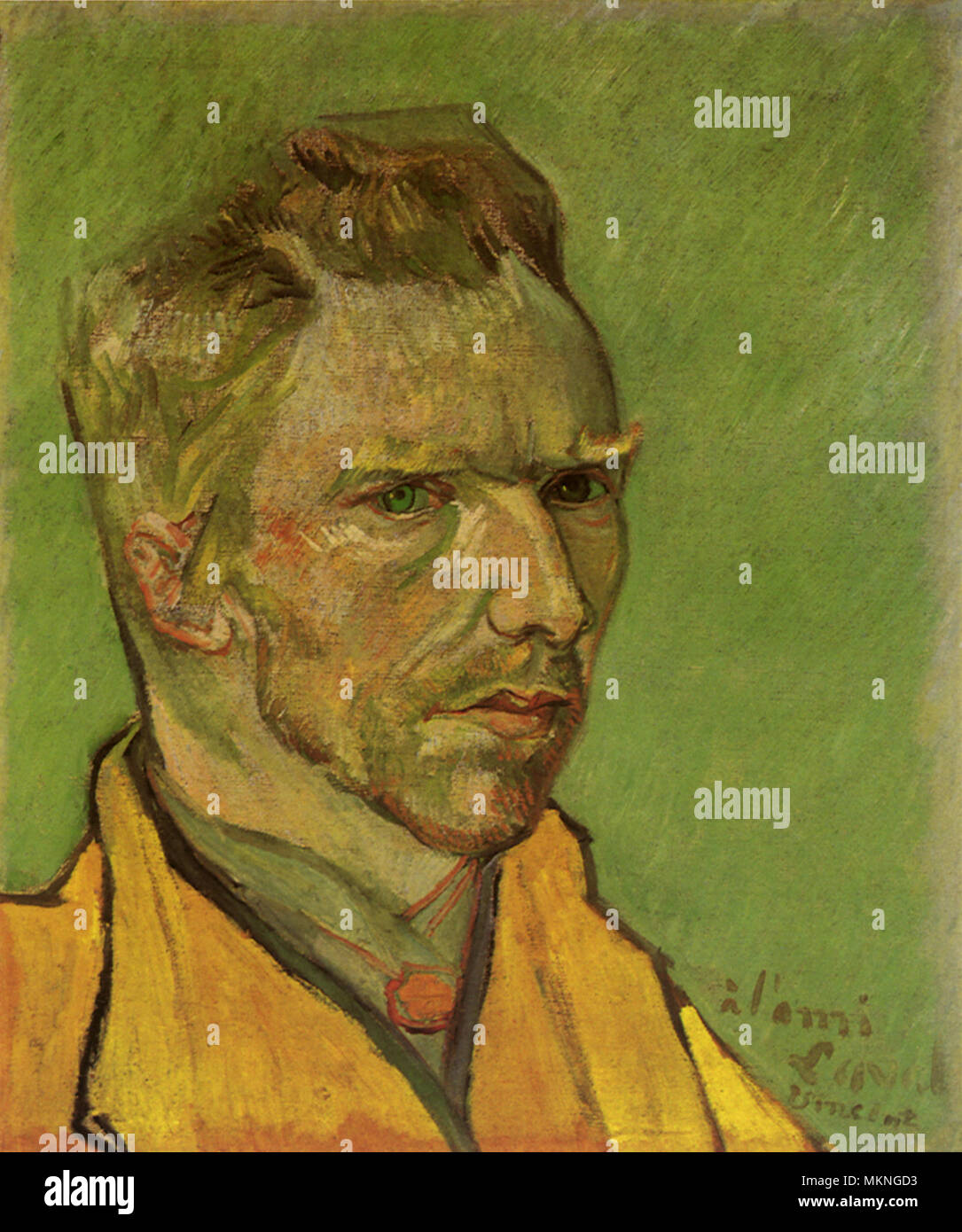 Self Portrait of Vincent Van Gogh Stock Photo