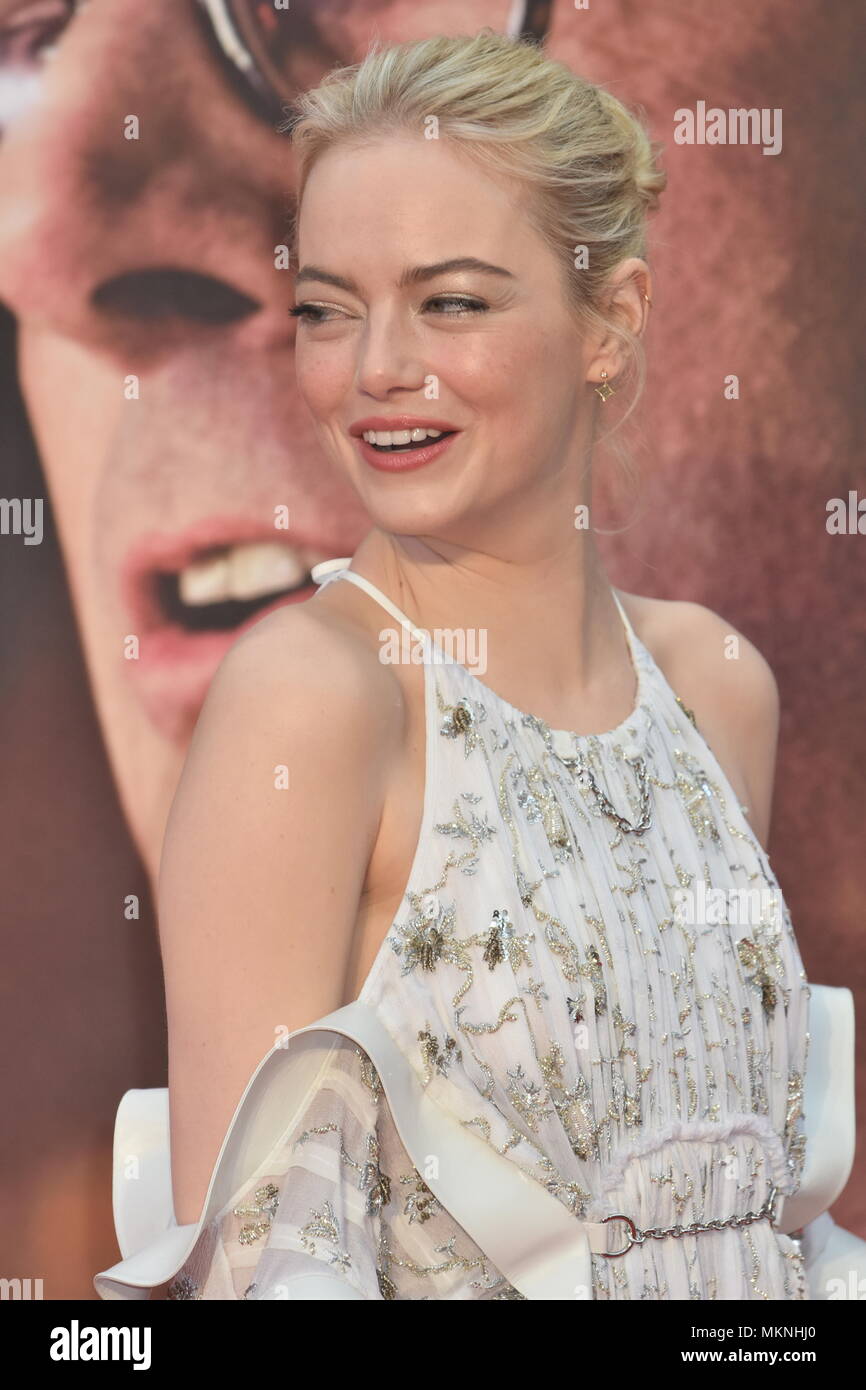 Emma Stone at the 'Battle of the Sexes' premiere during the 61st BFI London Film Festival,London.UK Stock Photo