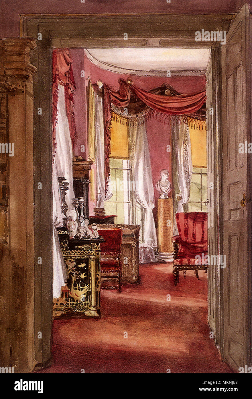 The Drawing Room of the Old House at Adare, Co. Limerick Stock Photo