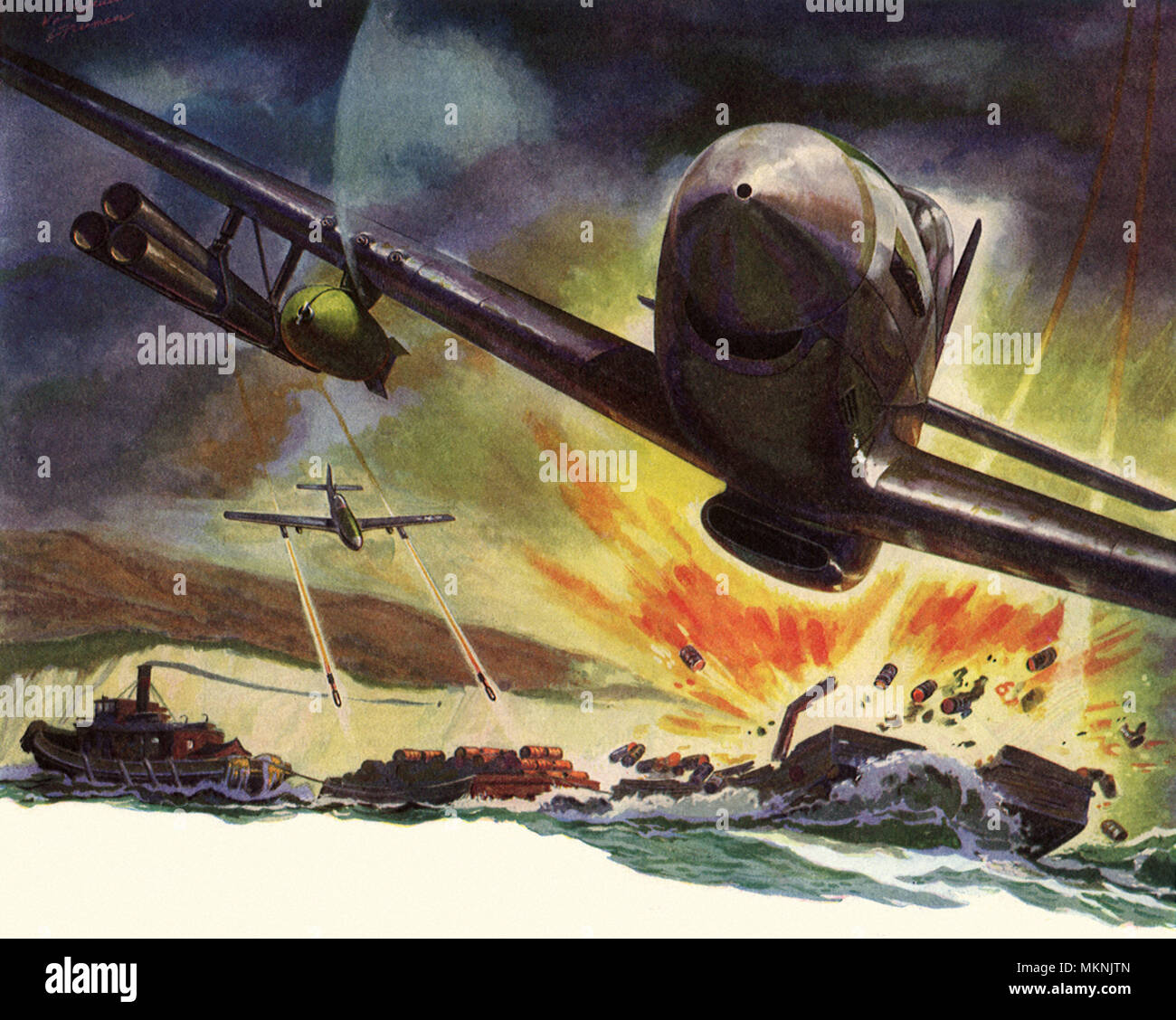 Bomber plane artwork hi-res stock photography and images - Alamy