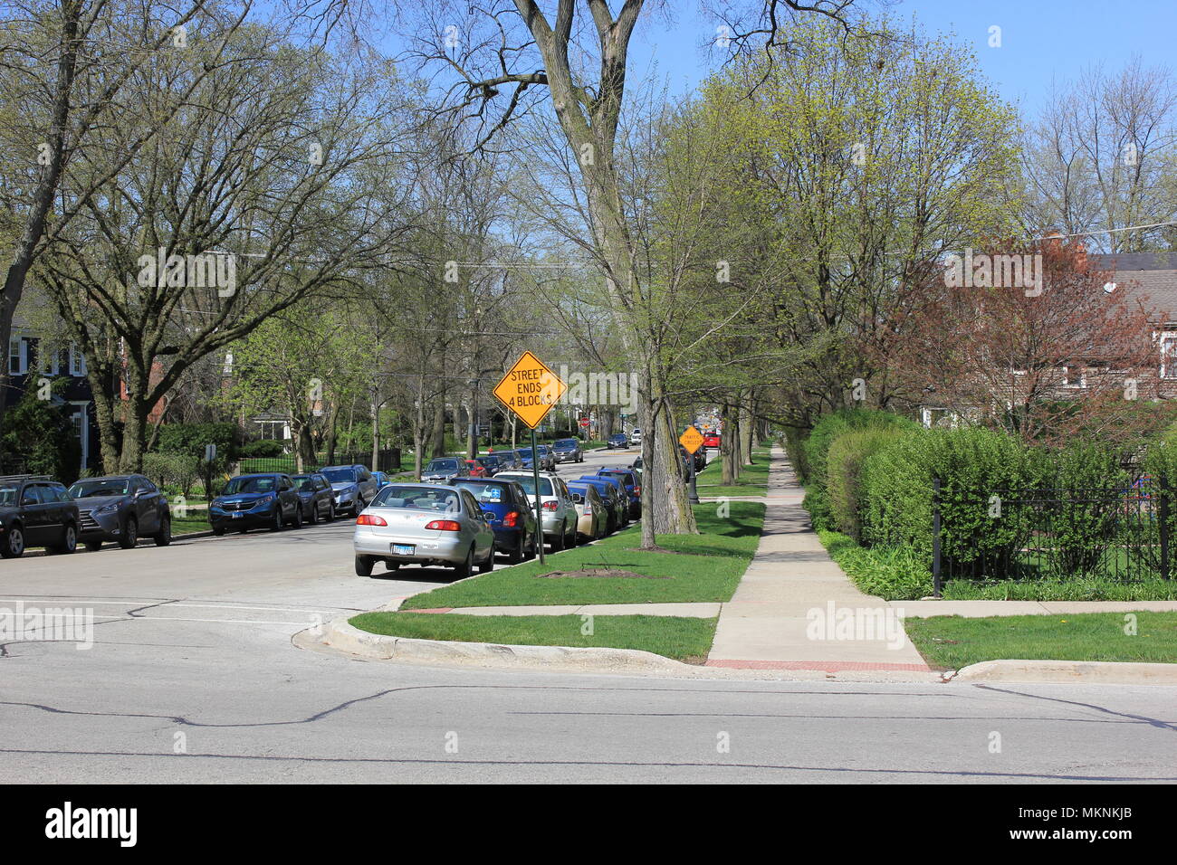 Residential Area Chicago High Resolution Stock Photography and Images