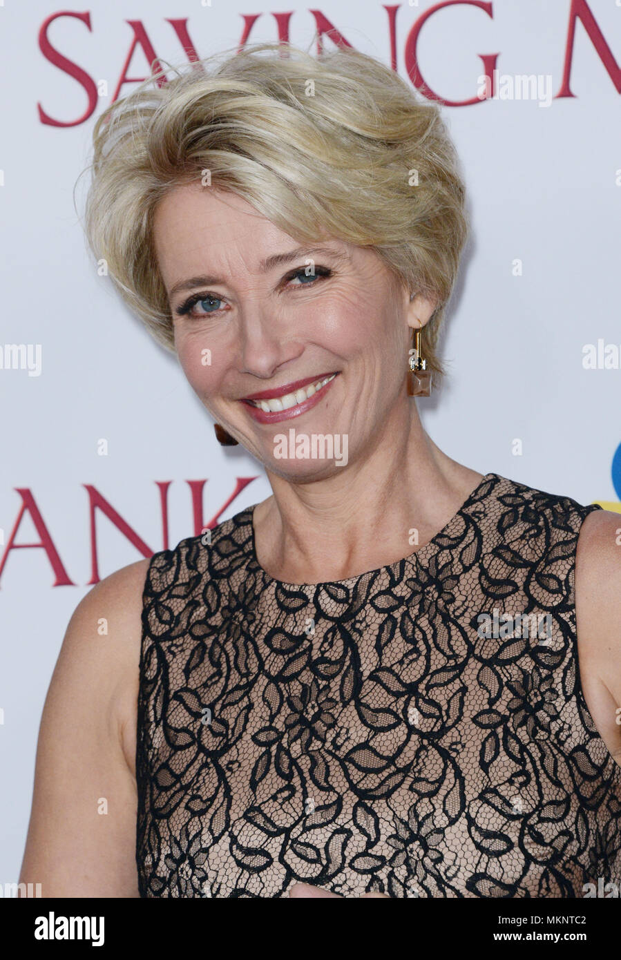 Emma Thompson  at  the premiere of 'Saving Mr. Banks' on the Disney Studio Lo in Burbank.Emma Thompson  Red Carpet Event, Vertical, USA, Film Industry, Celebrities,  Photography, Bestof, Arts Culture and Entertainment, Topix Celebrities fashion /  Vertical, Best of, Event in Hollywood Life - California,  Red Carpet and backstage, USA, Film Industry, Celebrities,  movie celebrities, TV celebrities, Music celebrities, Photography, Bestof, Arts Culture and Entertainment,  Topix, headshot, vertical, one person,, from the year , 2013, inquiry tsuni@Gamma-USA.com Stock Photo