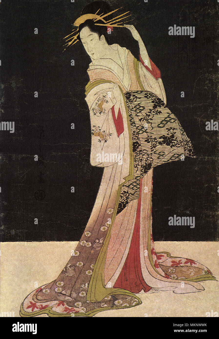 The Courtesan Takigawa of Ohgi-ya Stock Photo