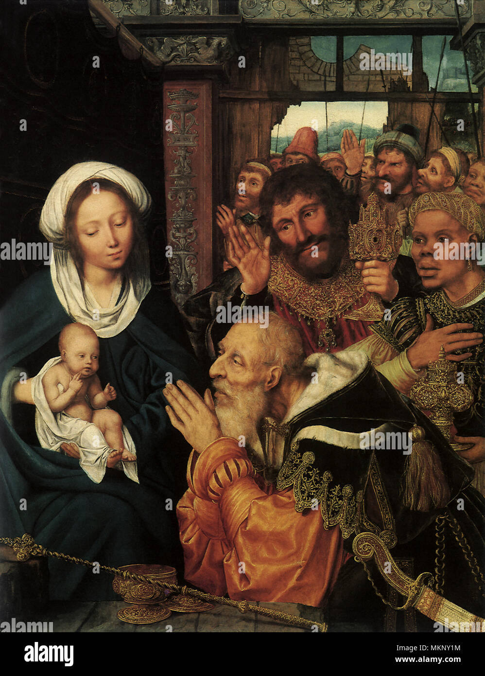 The Adoration of the Magi Stock Photo - Alamy