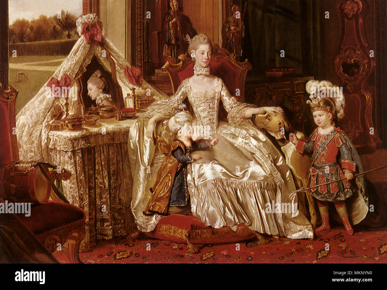 Portrait of Queen Charlotte at Her Dressing Table 1764 Stock Photo Alamy