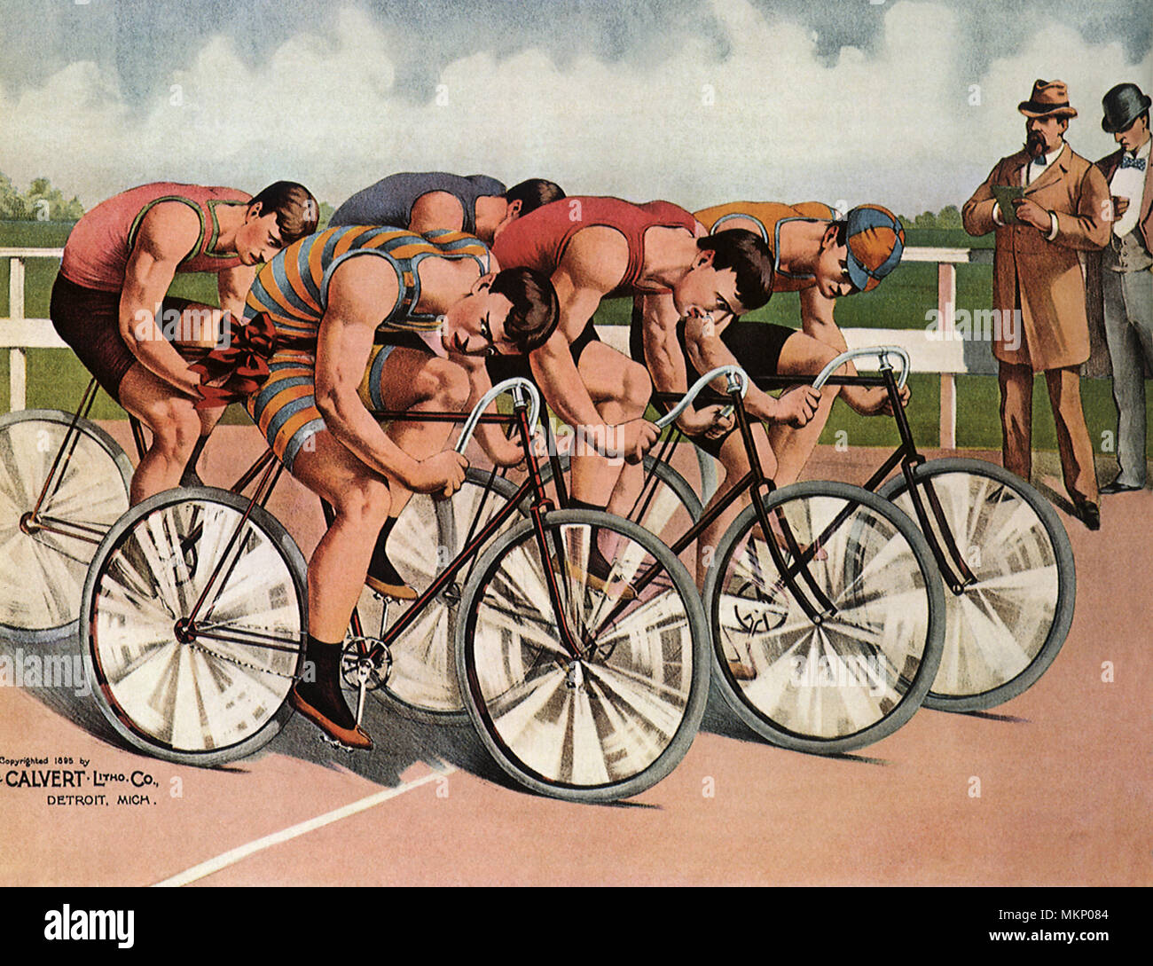 Intense Bicycle Race Stock Photo