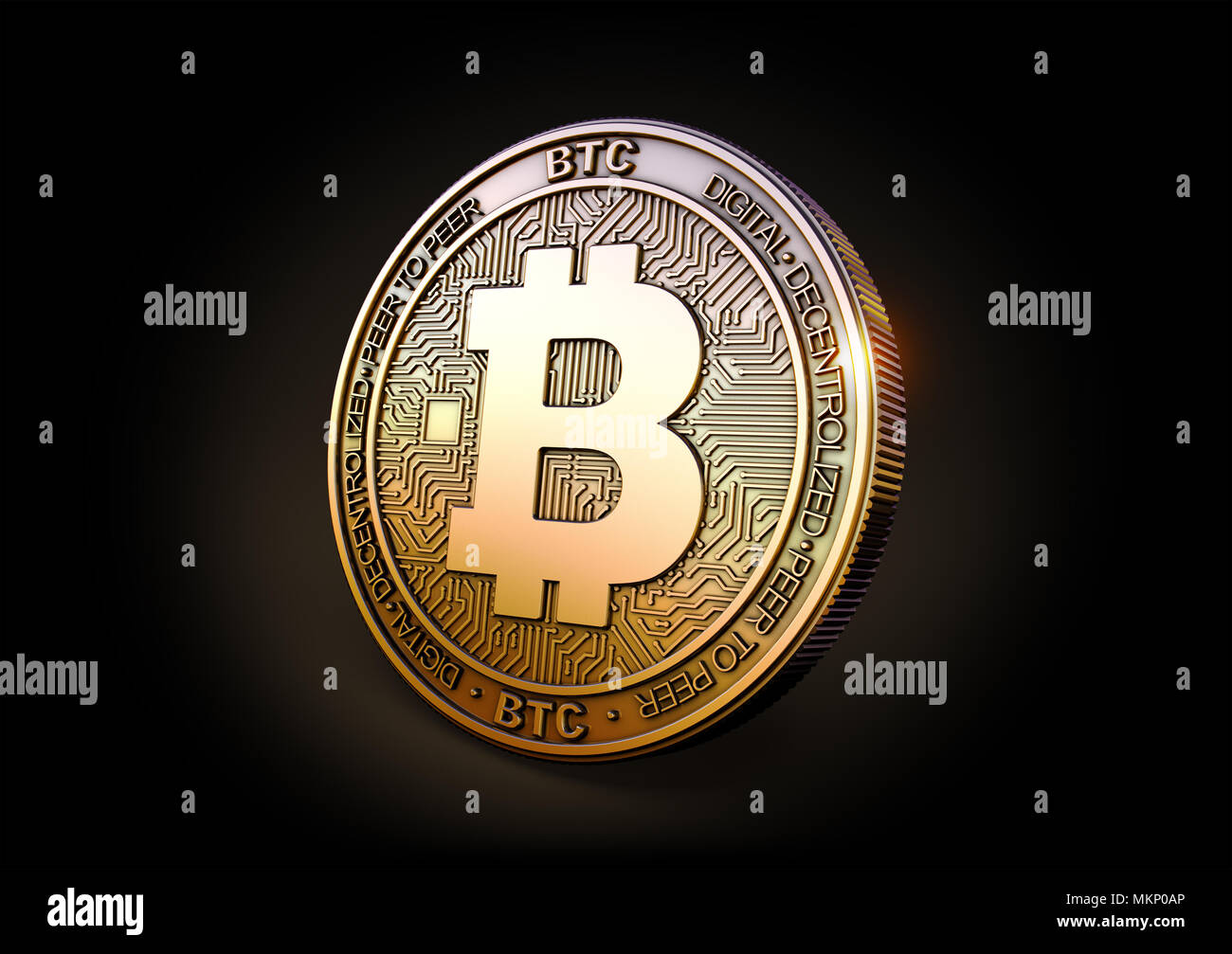 Bitcoin - Cryptocurrency Coin. 3D rendering Stock Photo - Alamy