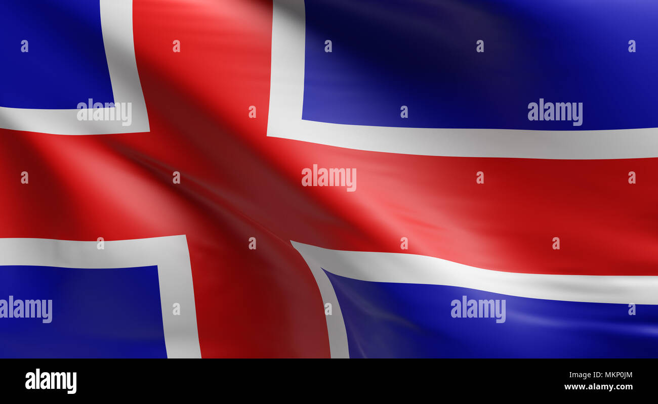 Flag of Iceland using as background, 3d rendering Stock Photo - Alamy