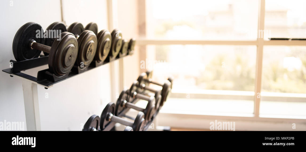 Blurred Of Fitness Gym Background For Banner Fitness Exercise Concept Stock Photo Alamy