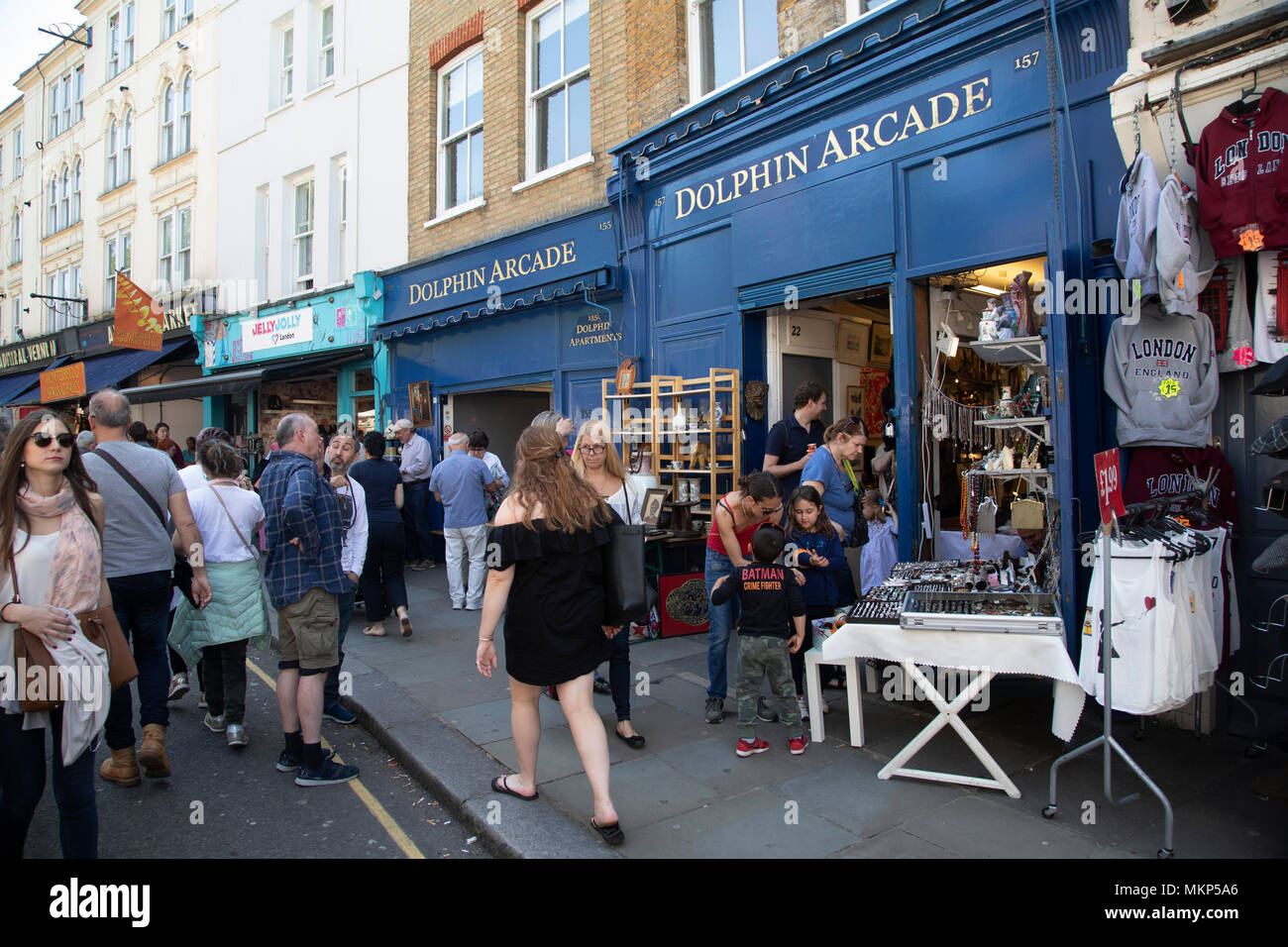 Dolphin Arcade antique market at Portobello Road Market in Notting ...