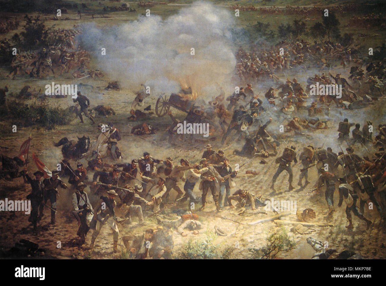 Battle Scene at Gettysburg Stock Photo