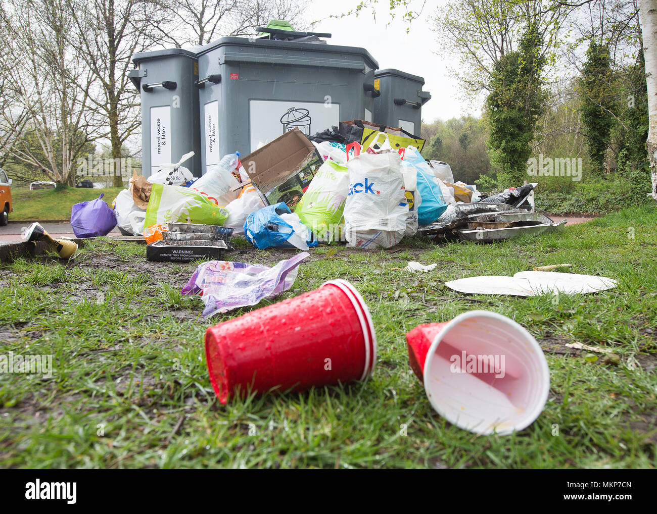 Litter Waste Trash Bin Can Bins Cans High Resolution Stock Photography ...