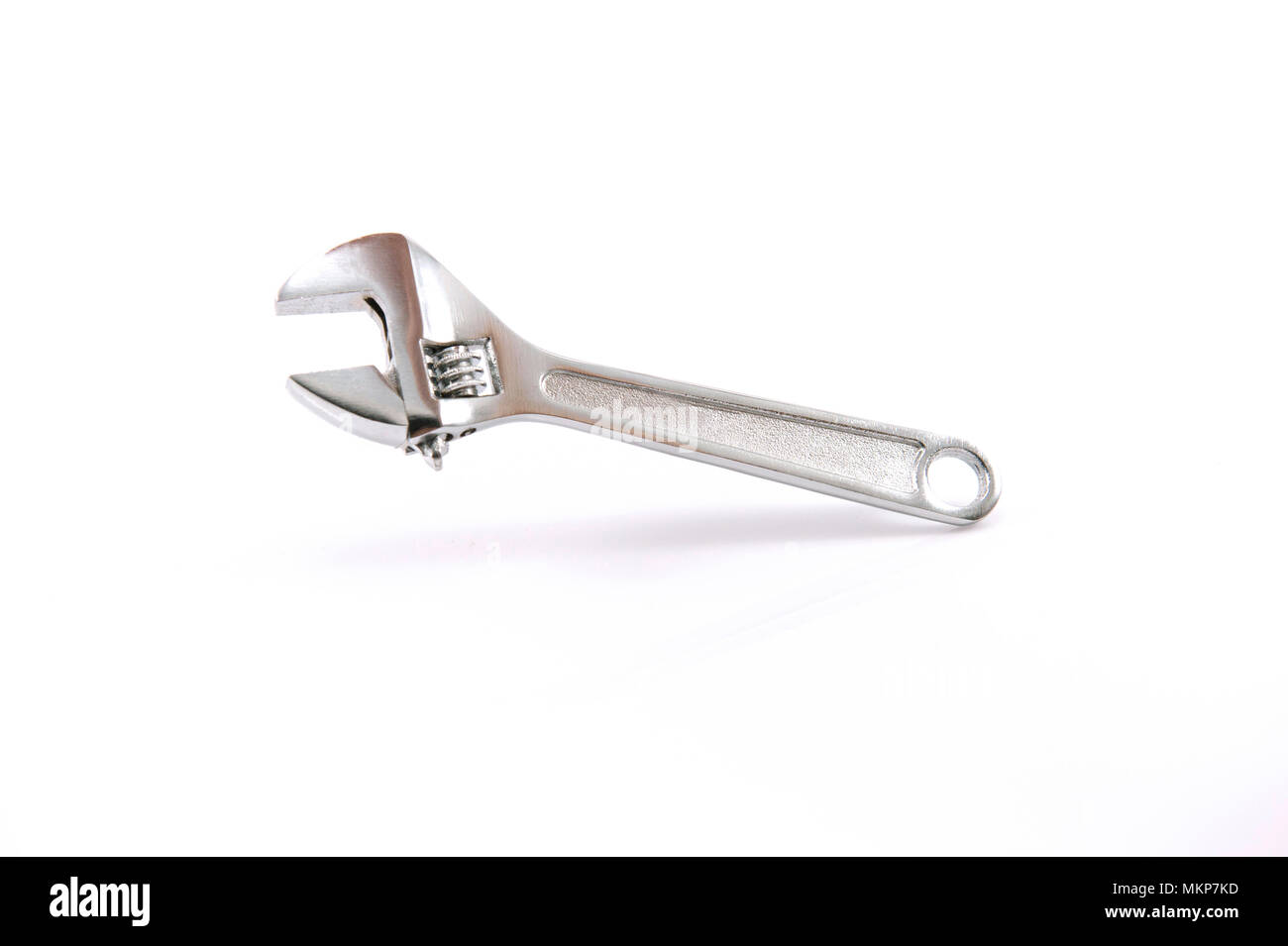 Adjustable wrench isolated on white background Stock Photo - Alamy