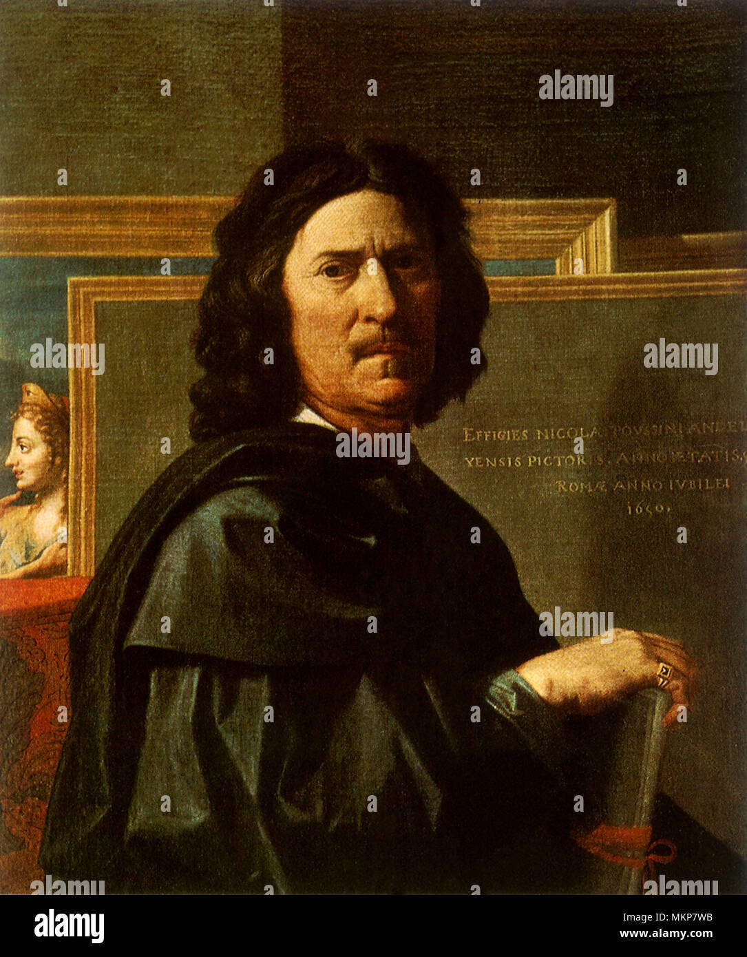Nicolas Poussin, Self Portrait Stock Photo
