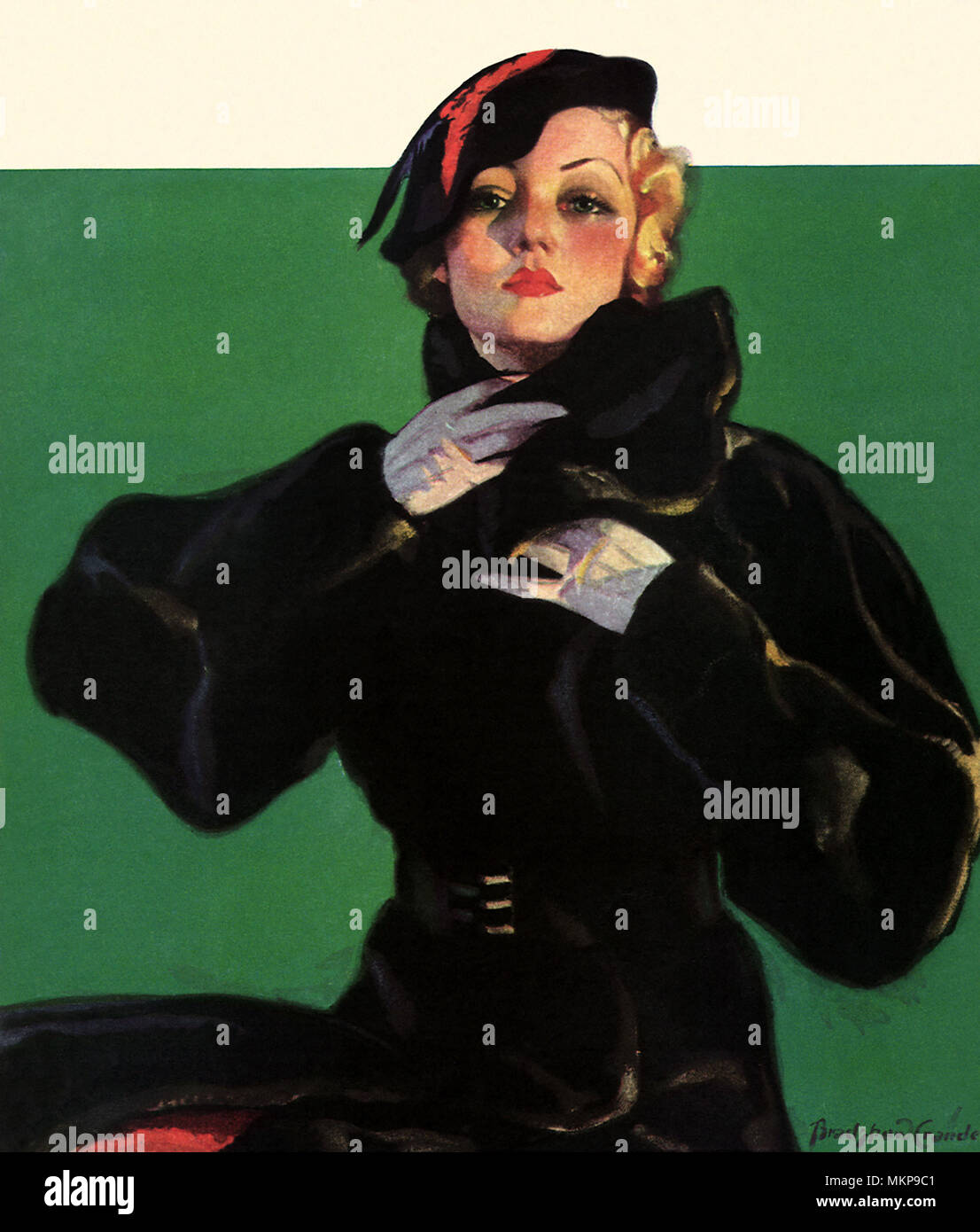 Black fur coat hi-res stock photography and images - Alamy