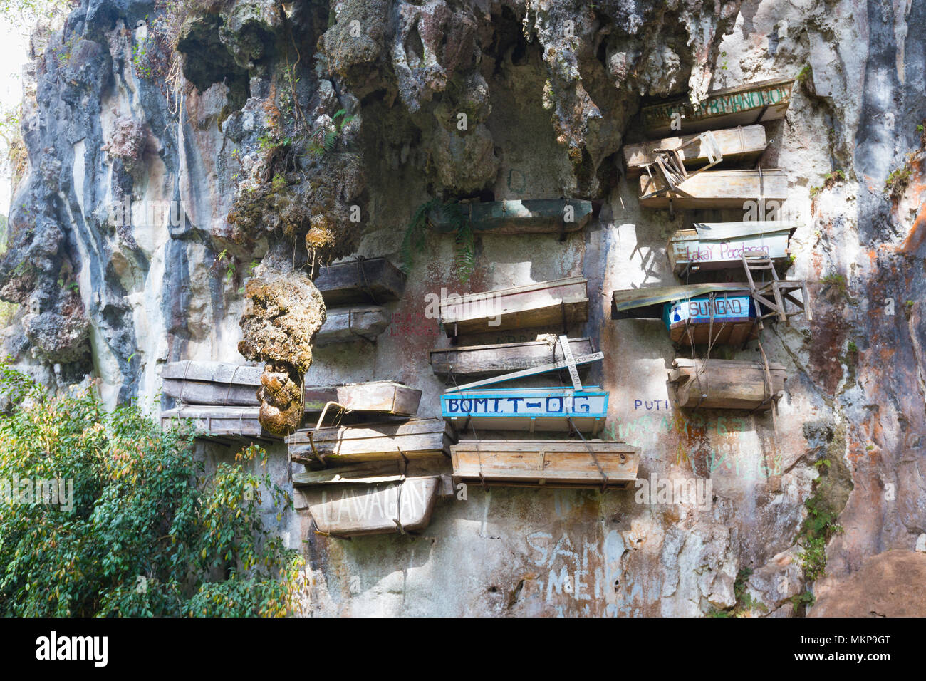 Hanging coffins, Sagada, Philippines Stock Photo