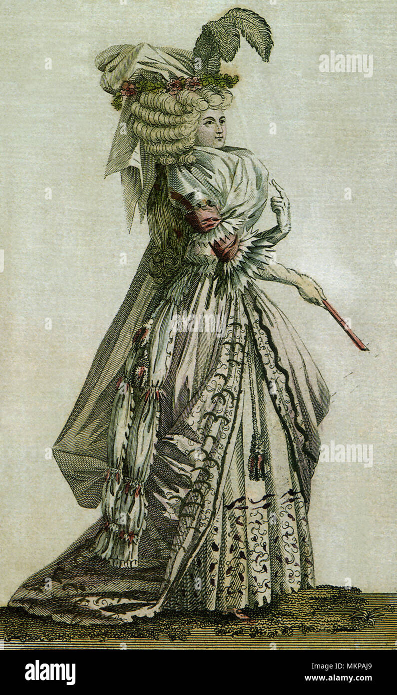 Woman dressed in Formal Parisian Dress Stock Photo