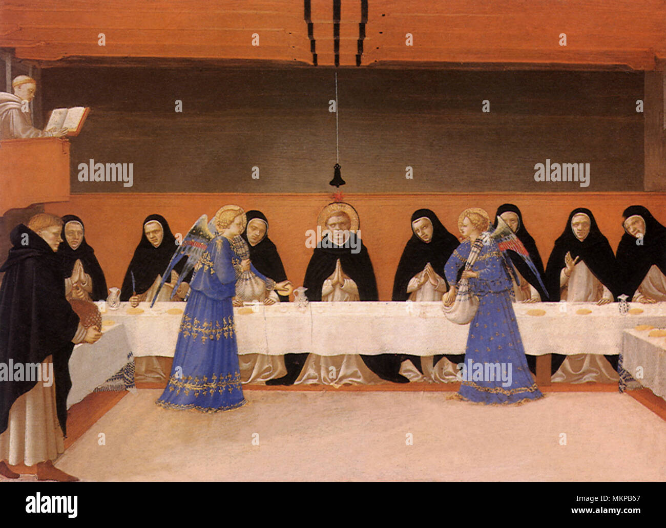 The Angels Serve Food to the Monks Stock Photo Alamy