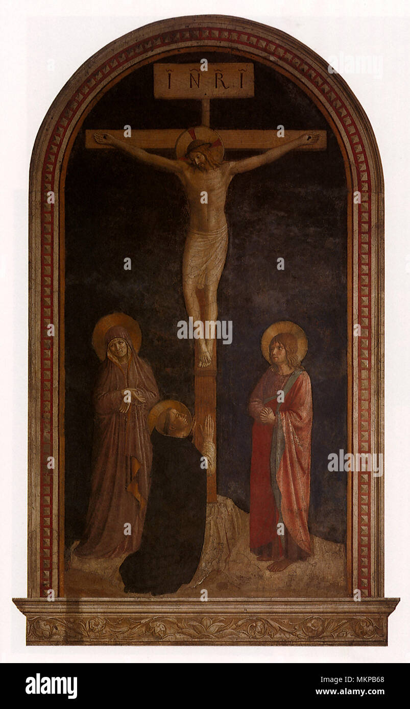 Crucifixion with Saint Dominic Stock Photo