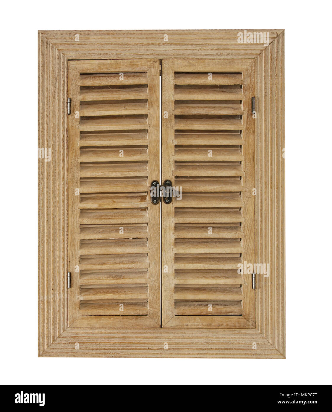 image of old closed wooden window with shutters isolated on white Stock ...
