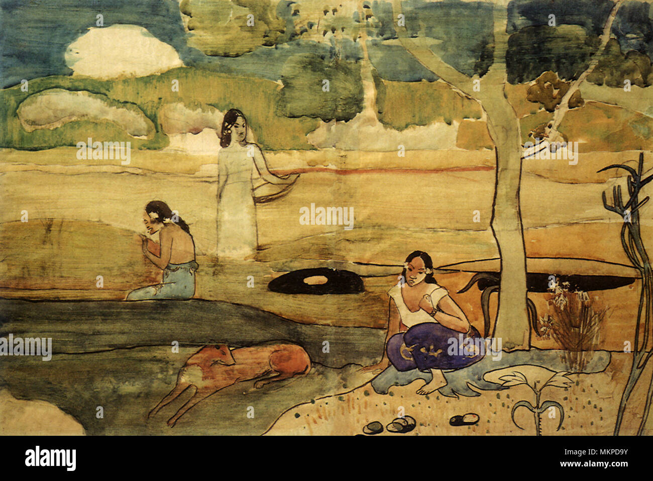 Tahitian Scene Stock Photo