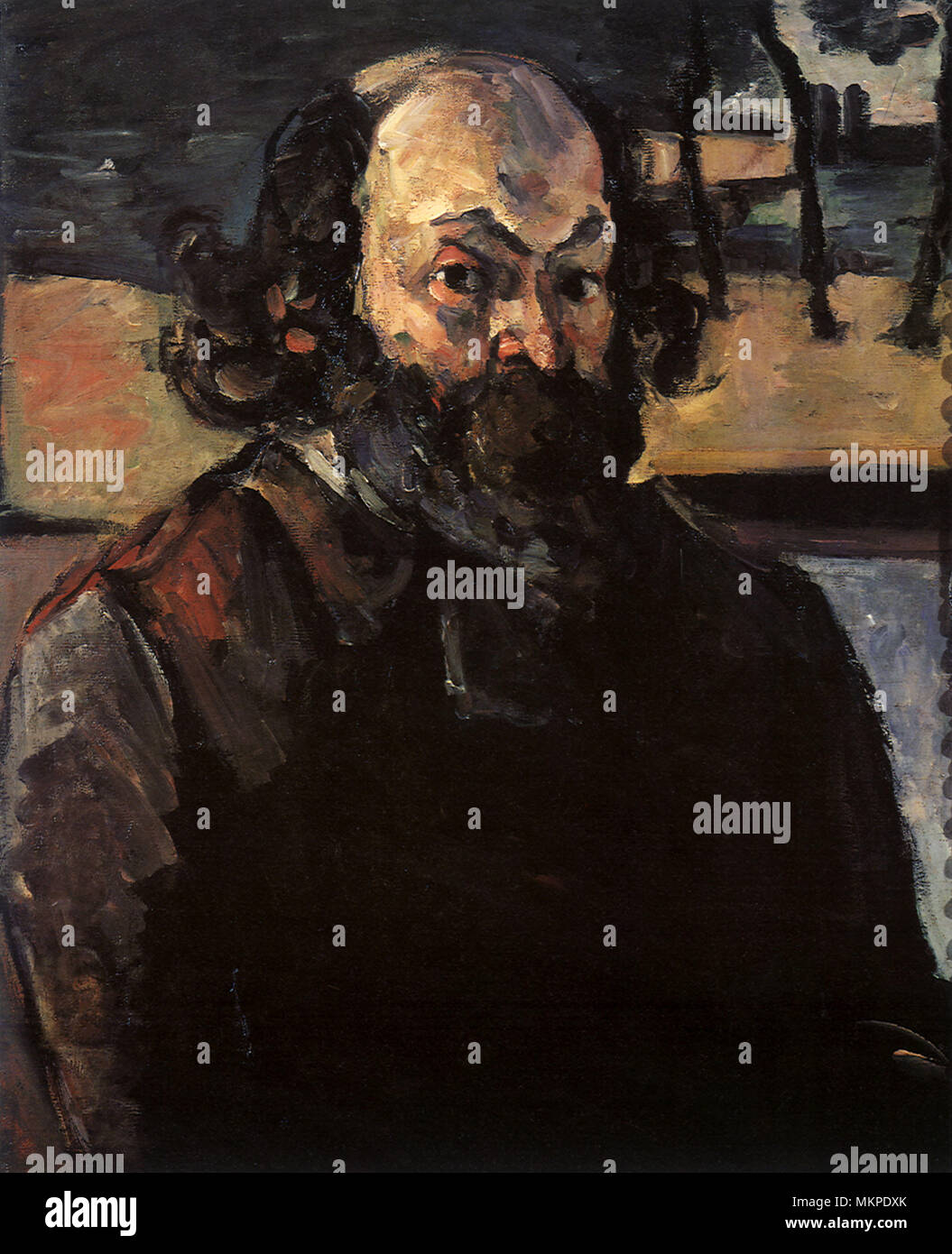 Self-portrait of Paul Cézanne Stock Photo