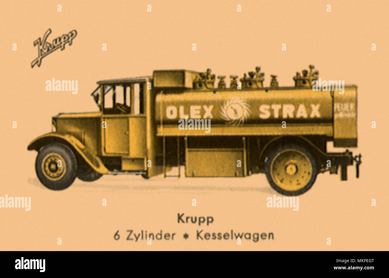 1928 Krupp 6-Cylinder Tanker Truck Stock Photo