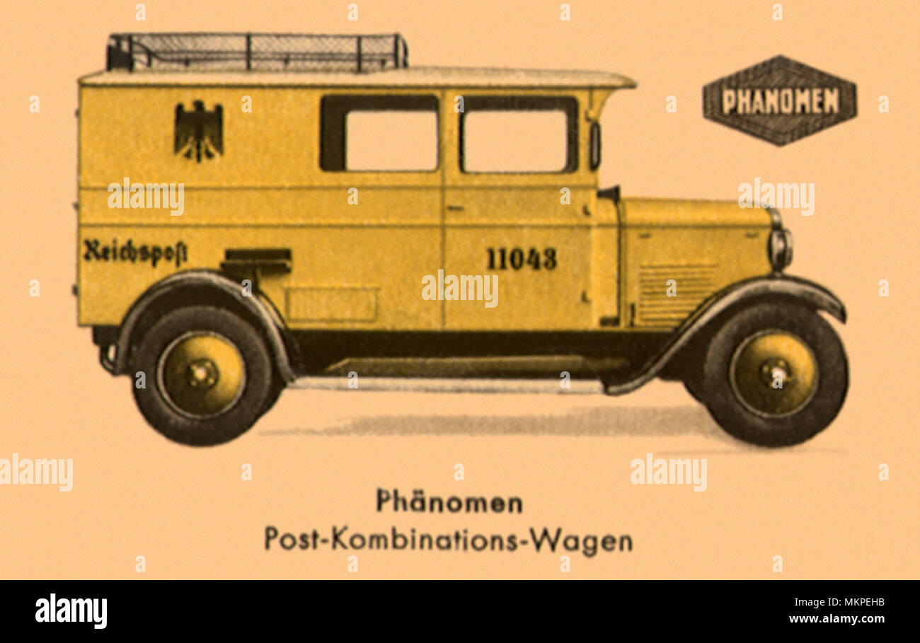 1928 Phanomen LKW 4 Postal Truck Stock Photo