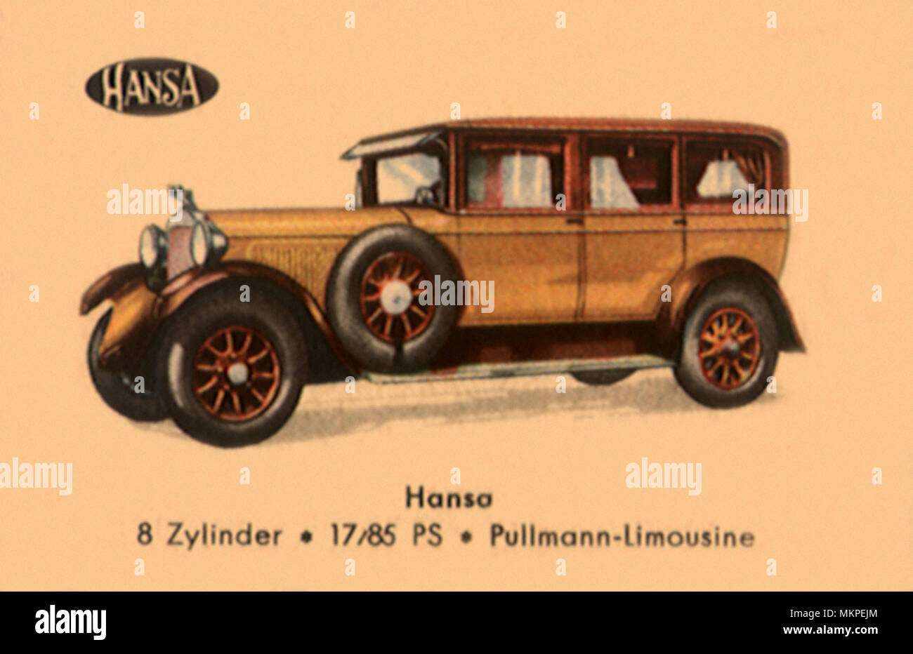 1928 Hansa 8-Cylinder Pullmann-Sedan Stock Photo