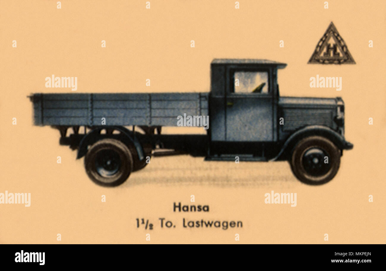 1928 Hansa 11/2 Ton Payload Capacity Truck Stock Photo