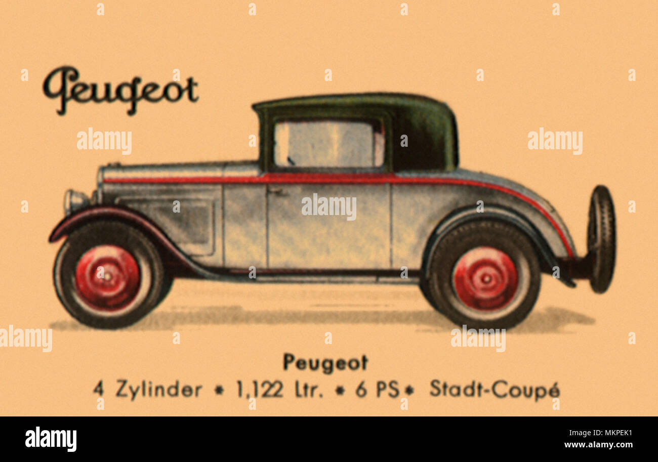 1928 Peugeot 4-Cylinder Coupe Stock Photo